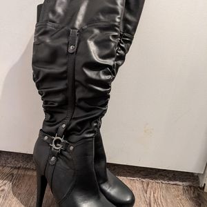 Guess knee high heeled boots